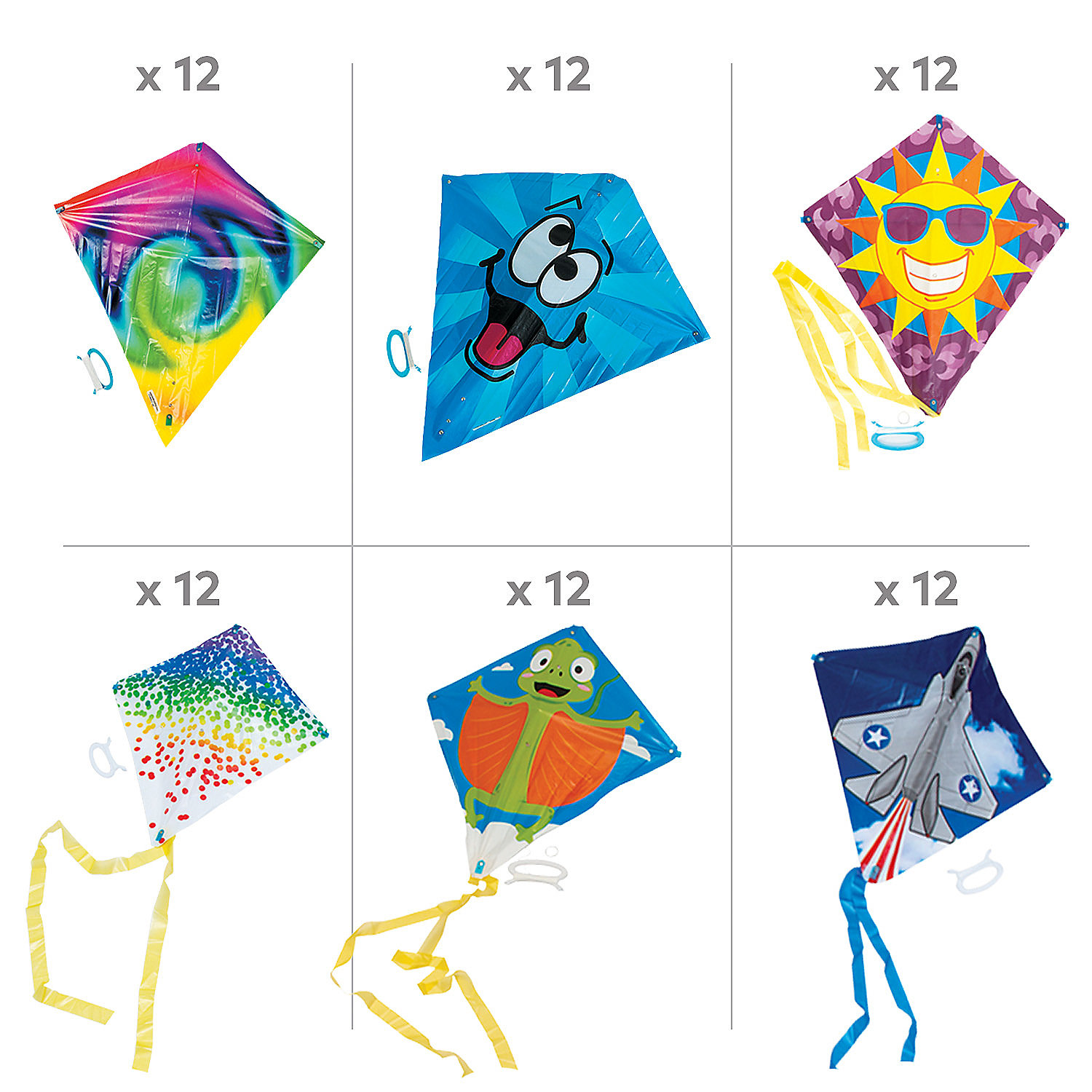 Assorted Kites Bulk 72 Pc