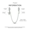 thumbnail image 2 of MULA 925 Sterling Silver DIY Charm Safety Chain fit Bracelet 5A Zircon Guardian of Love for Women Jewelry Making, 2 of 5