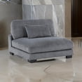 thumbnail image 3 of LiviNest Modular Armless Chair with Lumbar Pillow & Adjustable Backrest: Gray Corduroy Fabric for Home Office & Living Room - Compact 45 Inch Design for Remote Workers & Small Spaces, 3 of 6
