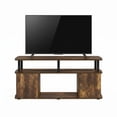 thumbnail image 4 of Furinno JAYA TV Stand, 3-Tier Entertainment Center with Open Shelf, TV Console for TV up to 50 Inch with Side Open Storage Compartments, for Living Room, Bedroom, Amber Oak, 4 of 5