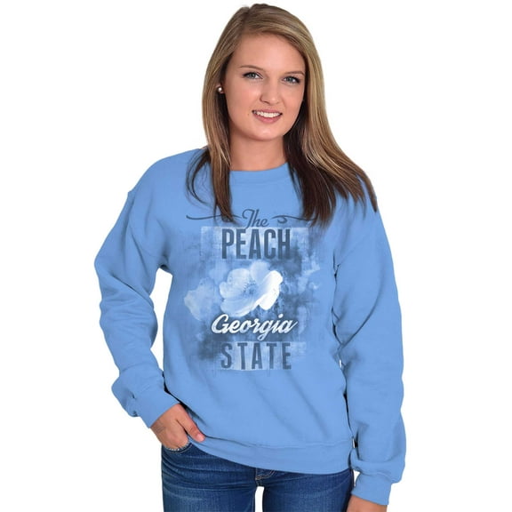 Georgia Cute State Flower Souvenir Women Crewneck Sweatshirt Brisco Brands S