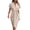 White, variant on WRKEKC Summer Dresses for Women Solid V Neck Short Sleeve Cinched Waist Maxi Soft Breathable Fabric Chic Soft