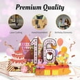 thumbnail image 3 of 16th Birthday Card for Women Her, Large 3D Pop Up 16th Birthday cards for Mom Wife, Happy 16 Year Old Birthday Decorations for Grandma, Mother, Daughter Funny Birthday Gifts, Back to 2010, Pink, 3 of 7