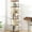 Gold, variant on 360 °   Display Stackable Spinning Bookshelf Tower,Round Space Saving Tall Floor Standing Swivel Bookcase Corner Storage Organizer for Bedroom/Living Room/Office