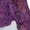 Purple, variant on Women Lace Sheer off Shoulder Tops Hollow Out See Through Mesh Base Layer Shirts Long Sleeve Slim Blouse Purple