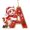 A, variant on DGMIOCS Christmas Cat Letter 26 Alphabet Initial Cat Santa Hanging Letter Cat Christmas Decorations Acrylic