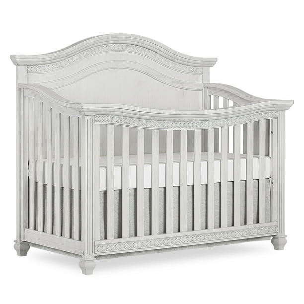 Evolur Madison 5 In 1 Curved Top Convertible Crib Antique Grey