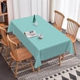 thumbnail image 4 of Turquoise Table Cloth, 60x84 Inch Rectangle Polyester Fabric Tablecloth Thick,Wrinkle Resistant Washable Reusable Table Cover for Dining Picnic Outdoor Camping Anniversary Party Decoration, 4 of 7