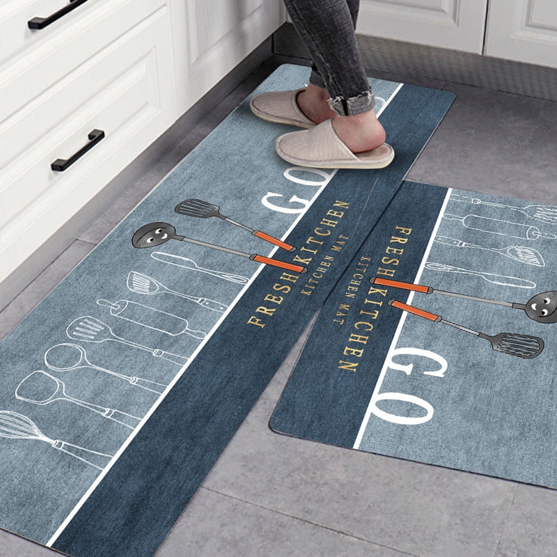 GMMGLT Kitchen Mat Cushioned Anti-Fatigue Kitchen Rug, Non-Slip Kitchen Mats and Rugs Comfort Foam Rug for Kitchen, Floor Home, Office, Sink, Laundry - 15.8