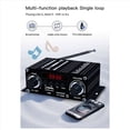 thumbnail image 3 of 2X Amplificador Digital Bluetooth 12V Hogar Coche 2 Canales Altavoz de Sonido HIFI Receptor FM Amplificador de Audio Clase-AB AMP, 3 of 5