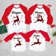 thumbnail image 1 of Ropa a juego con estampado de ciervos para la familia, camiseta navideña para mamá, papá, hija e hijo, ropa de fiesta, atuendo familiar de manga larga, tops, 1 of 5