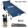 thumbnail image 6 of REDCAMP Folding Camping Cot for Adults 500lbs, Heavy Duty Wide Sleeping Cots with Carry Bag Portable for Camp Office Use, Blue 75"x28", 6 of 8