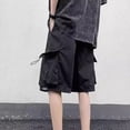 thumbnail image 4 of Men's Outdoor Cargo Shorts, Quick Dry Breathable Multi-Pocket Drawstring Shorts for Hiking Camping Daily Wear Daily Outdoor Activity Black M, 4 of 5