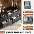thumbnail image 3 of Dark  Fabric Dresser with 5 Drawers, Storage Organizer for Bedroom, Closet, Living Room, 3 of 6