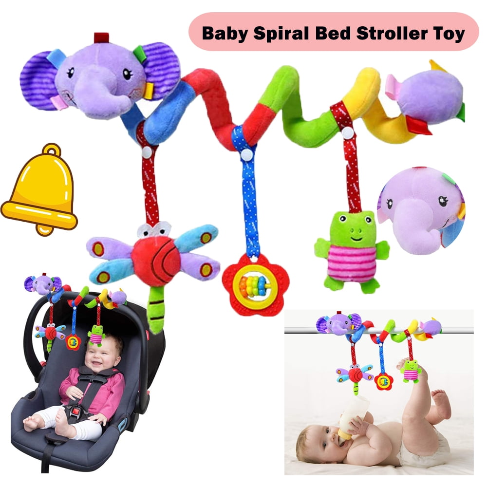 LNKOO Car Seat Toys, Baby Activity Spiral Plush Stroller bar Toy