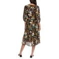 thumbnail image 2 of Velvet by Graham & Spencer womens  Tiered Silk-Blend Midi Dress, l, Black, 2 of 3