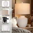 thumbnail image 3 of Farmhouse Jar Table Lamp 1 Pack, Rotary Switch Rustic Bedside Lamp, Pot Nightstand Lamp for Bedroom Living Room (LED Bulb Included), 3 of 10