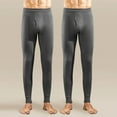 thumbnail image 2 of Taqqpue 2 Pack Long Johns for Men,Casual Solid Color Thermal Long Underwear Mens Leggings Thermal Pants Men Cold Weather Bottoms, 2 of 3