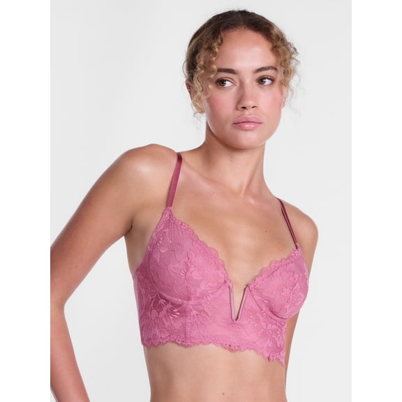 Joyspun Lace Long Line Bra, Lightly Lined, Size S-XXXL