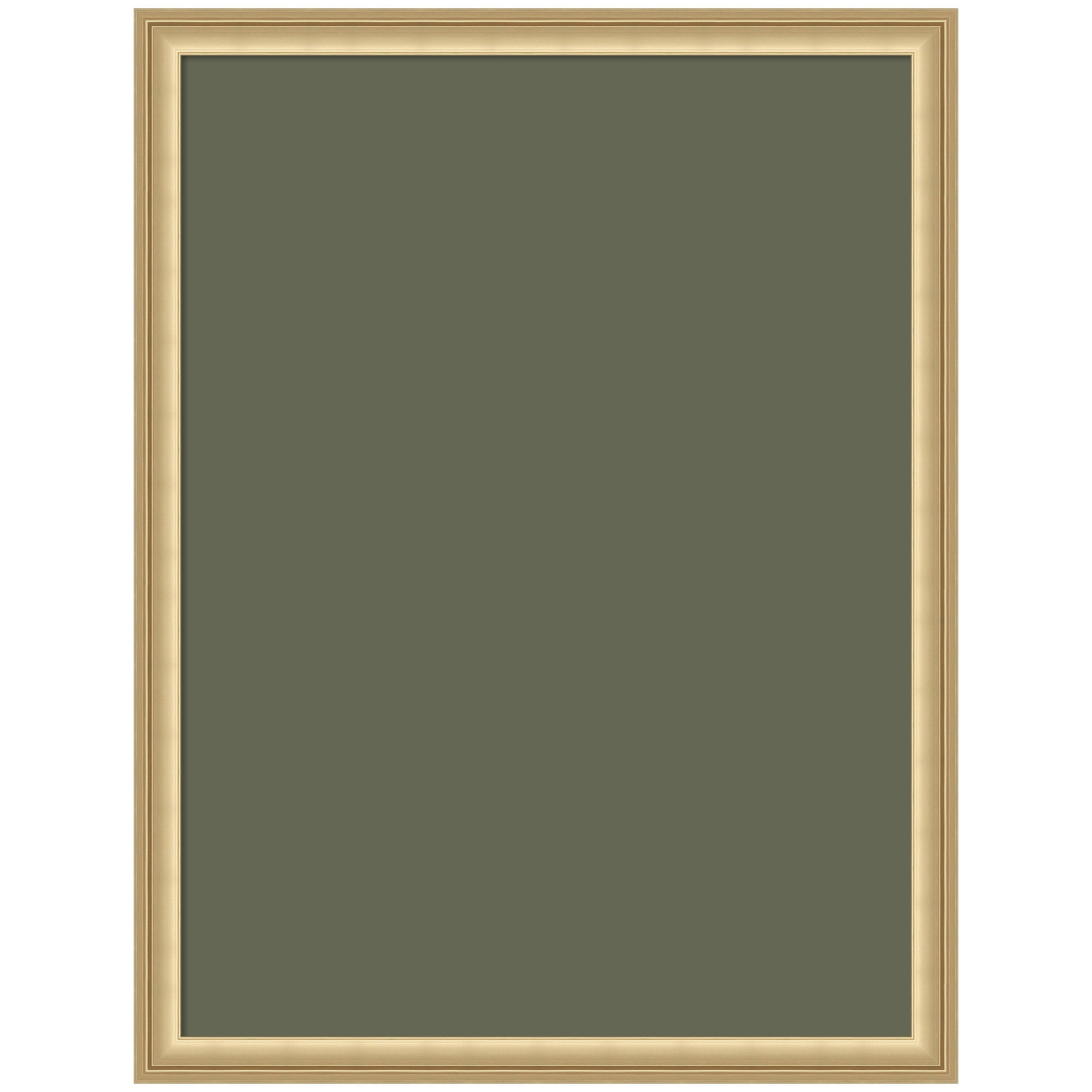 Kate and Laurel Framed Fabric Pinboard 20 x 26,  Printed Linen Classic Bulletin Board for Use as a Vision Board or Wall Organization, Florence Gold Frame