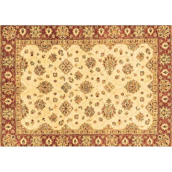 Ahgly Company Indoor Rectangle Abstract Brown Modern Area Rugs, 6' x 9'