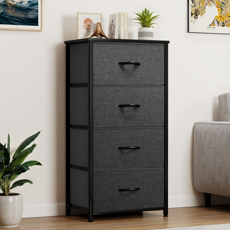 Dextrus 4 Drawers Bedside Storage Dresser for Bedroom for Adult