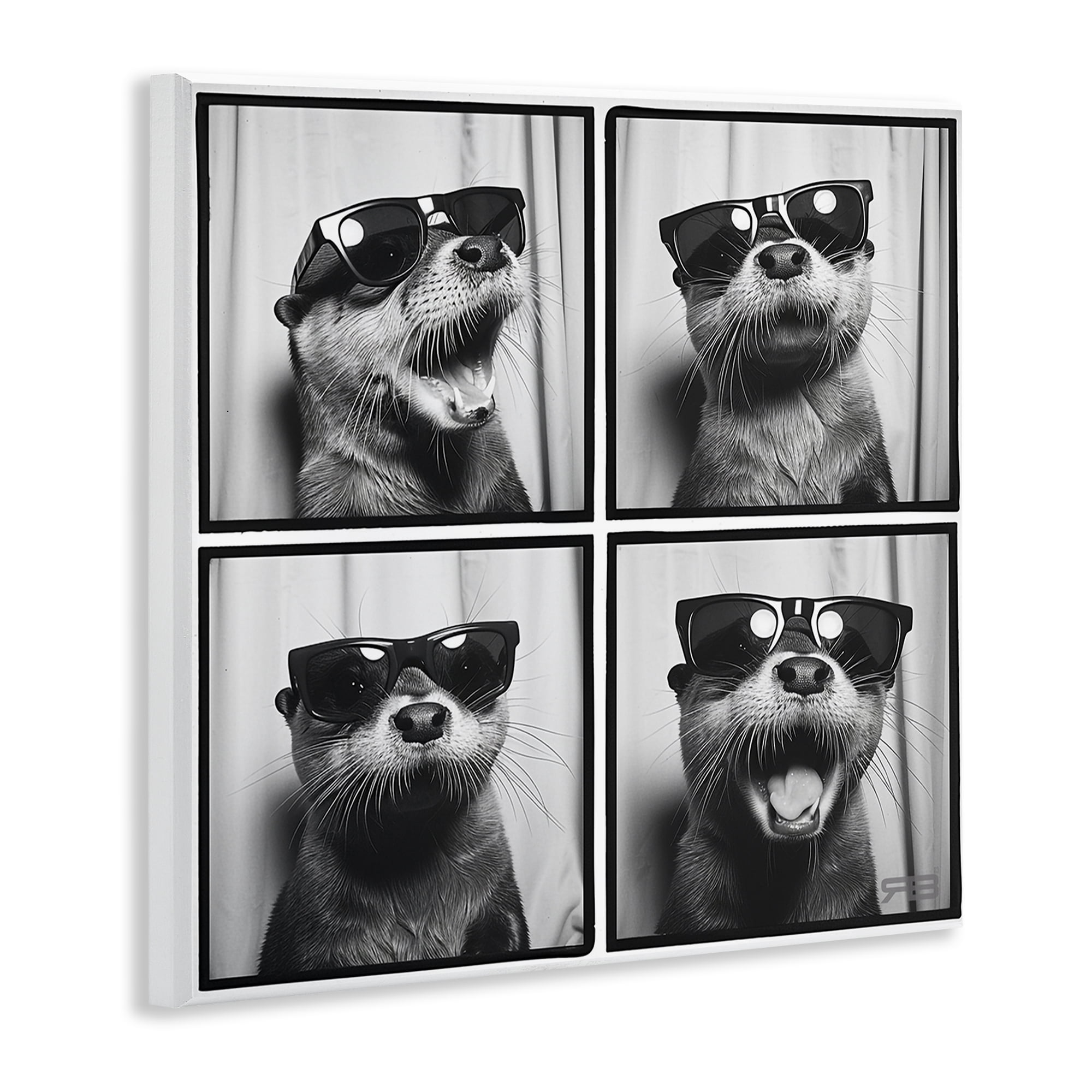 Stupell Industries Fun Sunglasses Otter Animals Painting Unframed Art Print Wall Art, 12 x 12