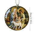 thumbnail image 4 of Wzzjkit Nativity Christmas Ornament, Christmas Tree Decorations Christmas Holiday Vision Birth Acrylic Pendant Hanging Sign Festive Wall Car Accessories, Christmas Party Decorations, 4 of 6