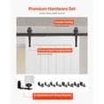 thumbnail image 5 of VEVOR Sliding Barn Door, 30 x 84 inch, High-Strength MDF Panel, Barn Door with Hardware Kit, Water-Proof PVC Surface, Easy to Install, H-Frame, Smoothly and Quietly Sliding for Living Room, Bathroom, 5 of 9