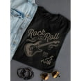 thumbnail image 3 of Rock And Roll Guitar Graphic Tee T-shirt Women's, 3 of 3