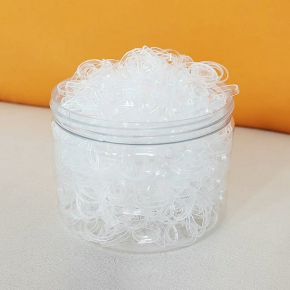 RENACLIPY Transparent Disposable Elastic Hair Ties, 500 Pieces, Strong Hold, No Crease, Perfect for All Hair Types