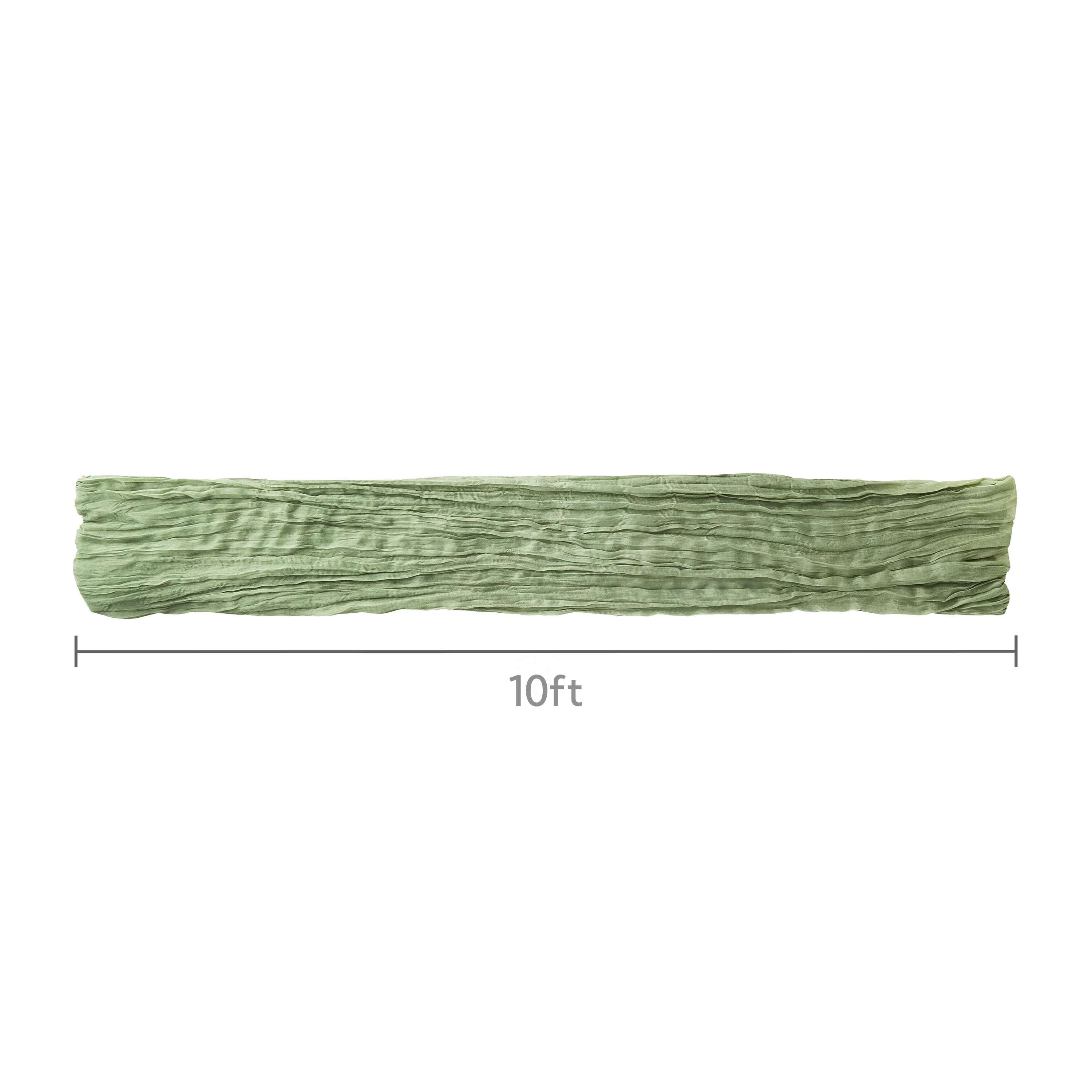 Sage Green Gauze Cheesecloth Fabric Table Runner Decoration, 10', by Way To Celebrate