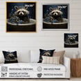 thumbnail image 4 of Designart "Boisterous Raccoon Wash In Blue Botanical I" Bathroom Canvas Art Print, 4 of 7