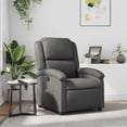 thumbnail image 1 of vidaXL Fauteuil Inclinable Gris en Similicuir, 1 of 5