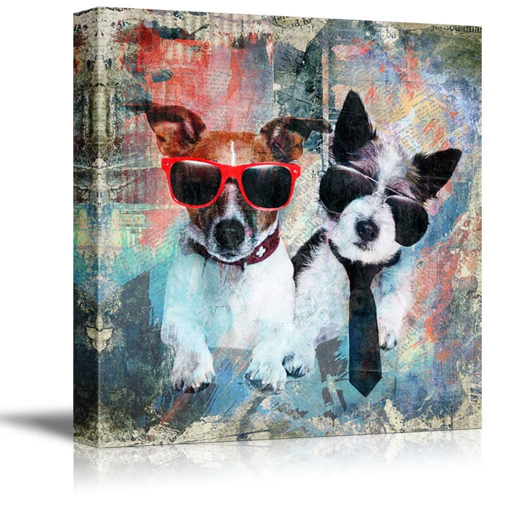 Cute Chihuahua Puppy with Fashionable Sunglasses Photo Art Print Poster 18x12 in 