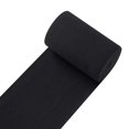 thumbnail image 1 of Bandas elásticas de punto para coser, cordón elástico plano de alta elasticidad, color negro, carrete elástico trenzado de 4 pulgadas de ancho, 3 yardas, 1 of 4