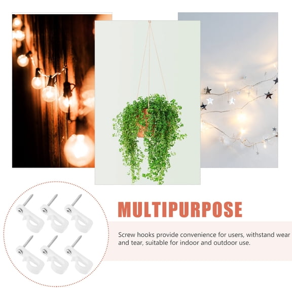 LEXSOMEO 20 Sets Light Hanger Hooks Party Lights Hangers Screw Hooks String Light Hanging Hooks