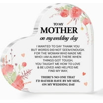 Gifts for Mother of The Bride,Mother of The Bride Gifts from Daughter,Mom Gift Acrylic Heart Keepsake Wedding Gift from Daughter Thank You Wedding Gift A497