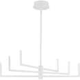 thumbnail image 6 of Pivot LED Collection Six-Light Satin White Modern Style Chandelier with Downlight, 6 of 7