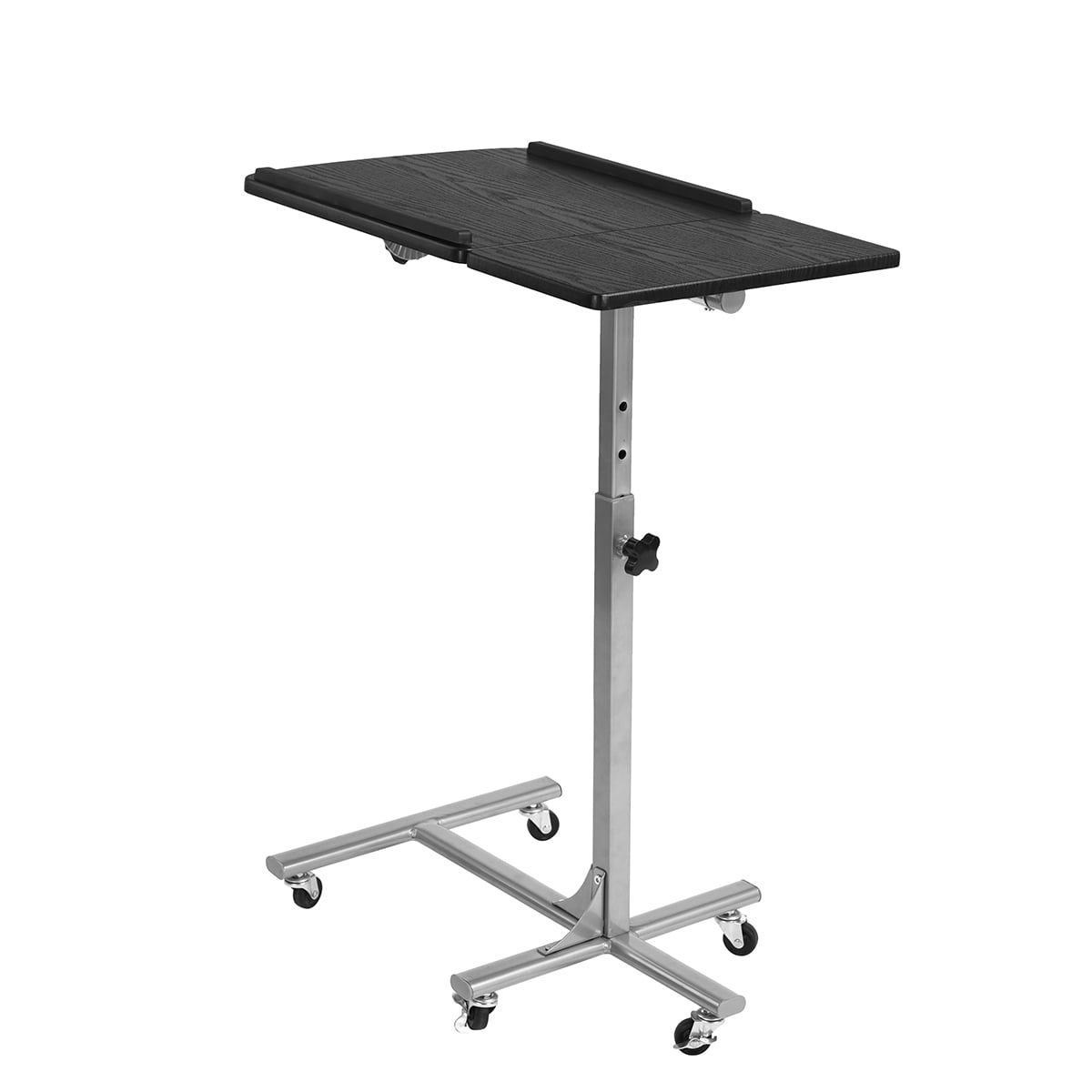 Kepooman Overbed Bedside Desk, Mobile Rolling Laptop Stand, Tilting