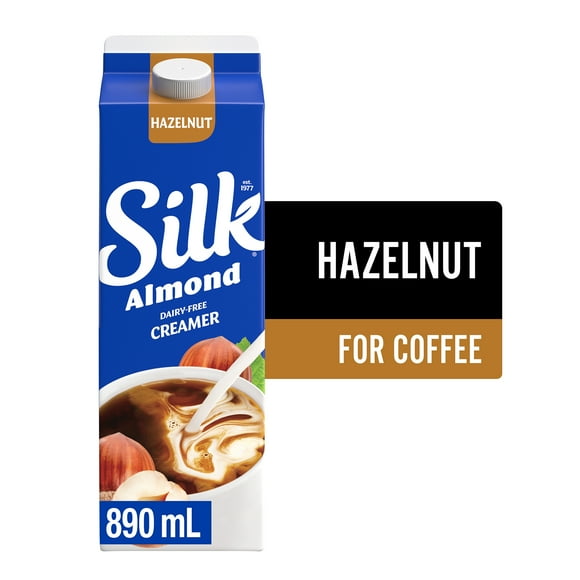 Silk Almond Coffee Creamer, Hazelnut, Dairy-Free, 890 mL