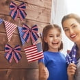 thumbnail image 3 of Clearance! Large 4th Of July Bows Patriotic Bows Red Blue Burlap Bow American Flag Bows Independence Day Tree Topper Bows For Front Door Memorial Day Decoration 10.6*9.8*1.2 in Red, 3 of 5