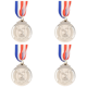 thumbnail image 1 of Medalla de Plata de 2 pulgadas, regalo de recuerdo para niños y adultos (plata), 1 of 4