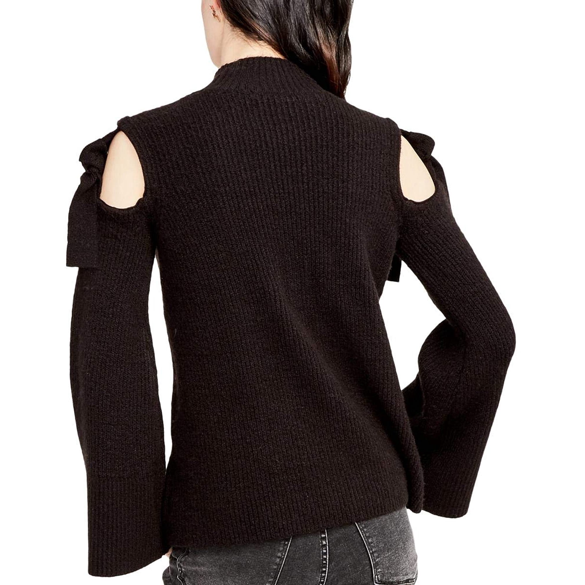 Pull Noir Épaules Dénudées Rachael Roy - Taille L - Neuf Avec Étiquette
