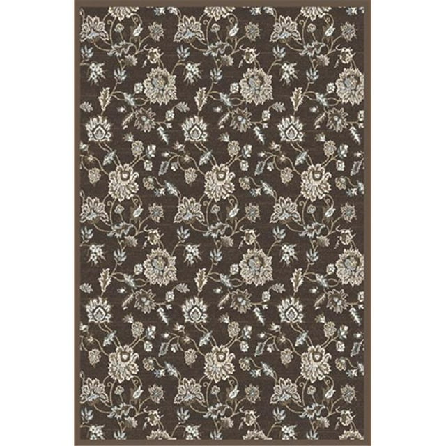 Radici 3475-0041-BROWN Pisa Rectangular Brown Traditional Turkey Area Rug- 5 ft. 3 in. W x 7 ft. 3 in. H