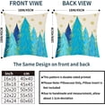 thumbnail image 5 of Blue Christmas Pillow Covers 20x20 Inch Set of 2 Santa Tree Gold Snowflake Xmas Decorative Square Throw Pillows For Couch Winter Holiday Pillow Cases Farmhouse Home Decor For Sofa Porch Outdoor, 5 of 6