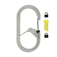 thumbnail image 2 of Nite Ize G-Series SlideLock Dual Chamber Carabiner - Key Holder & Organizer with SlideLock - Heavy-Duty Carabiner Clip for Car Keys, Keychain Accessories & More - Size 4, Stainless Steel (3 Pack), 2 of 9
