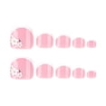 thumbnail image 3 of Tyuimhx Uñas postizas para pies con punta francesa blanca, 24 piezas, 3 of 6