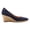Navy Blue, variant on Roses Canvas U-Cut Espadrille Wedges – Handmade in Spain