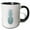 Black/White, variant on 3drose, Shiny Teal Metal Pineapple, 11oz Two-tone Blue Mug